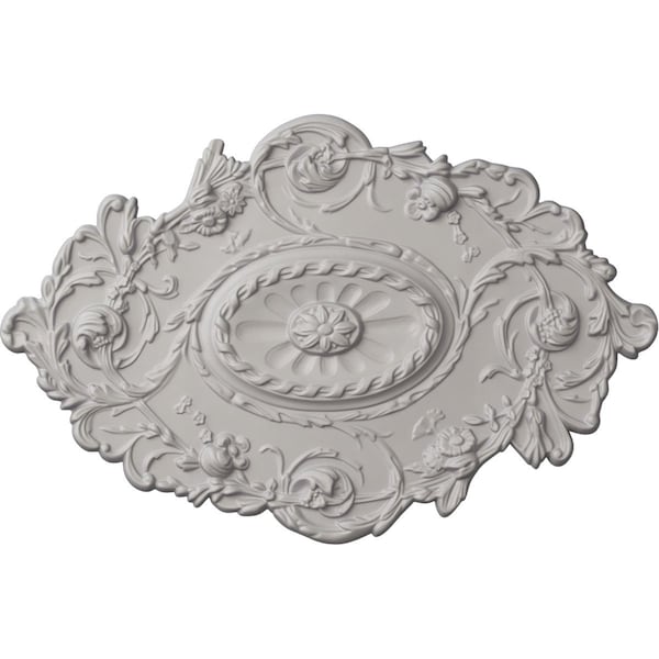Ekena Millwork Strasbourg Ceiling Medallion, Hand-Painted Ultra Pure White, 30 1/2"W x 20"H x 1 1/2"P CM30SGUWF - main